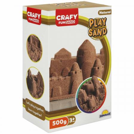 Jucarii 3-5 ani - CRAFY-Nisip kinetic Fun Sand 500 gr culoare Natur