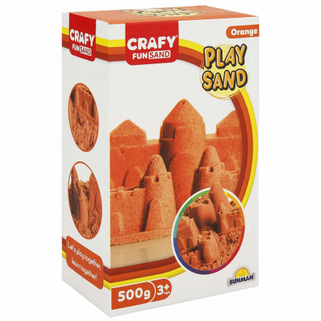 Jucarii 3-5 ani - CRAFY-Nisip kinetic Fun Sand 500 gr culoare Orange