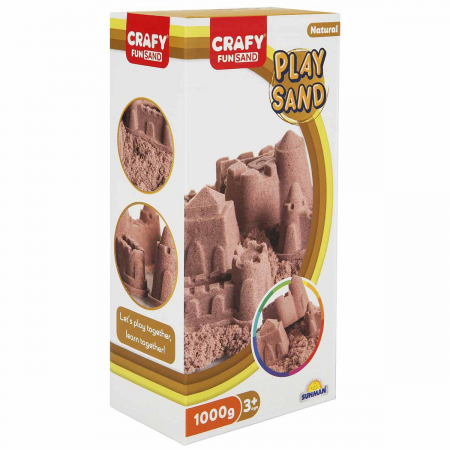 Jucarii 3-5 ani - CRAFY-Nisip pentru modelaj Fun Sand 1000 gr culoare Natur