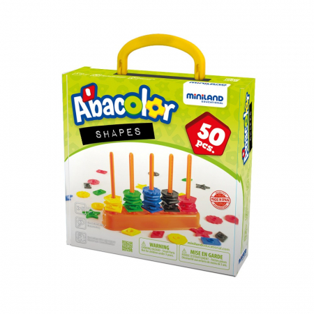 Jucarii cu cifre - Miniland-Numaratoare-cu-50-piese-Miniland