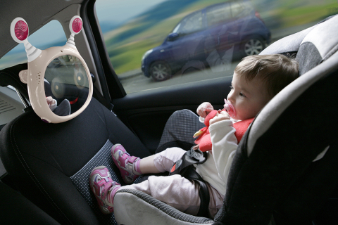 Oglinda muzicala auto pentru supraveghere copil Benbat Oly Beige [5]