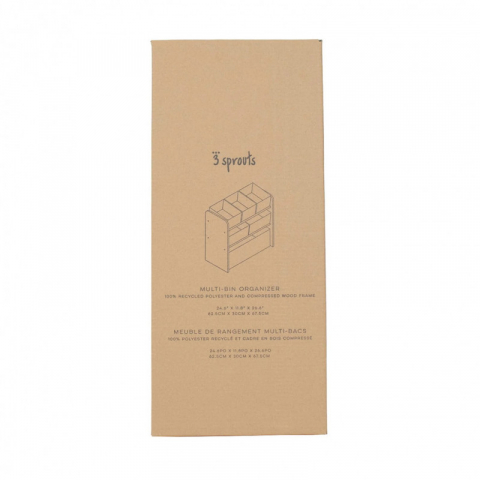Organizator din material reciclat pentru jucarii, Gri, 3 Sprouts [4]