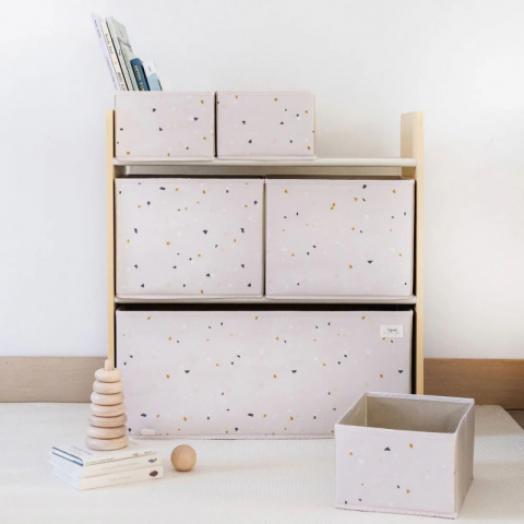 Organizator din material reciclat pentru jucarii, Terrazzo Pink, 3 Sprouts [4]