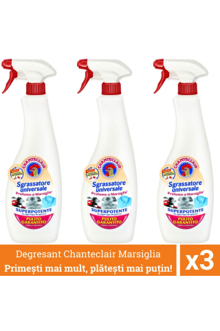 Tisztítószerek - Pachet promo 3 x Chanteclair Detergent Degresant Universal Marsiglia, Spray, 600 ml