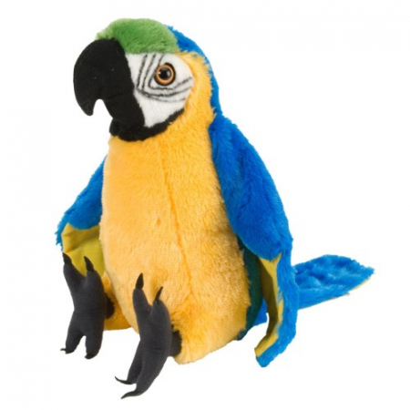 Jucarii +4 Ani - Wild Republic Papagal Macaw Galben - Jucarie Plus Wild Republic 30 cm