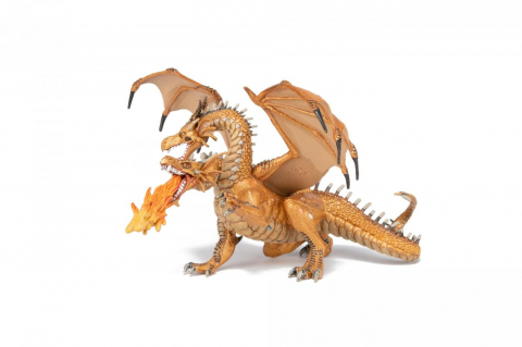 Papo Figurina Dragon Cu Doua Capete Auriu [6]