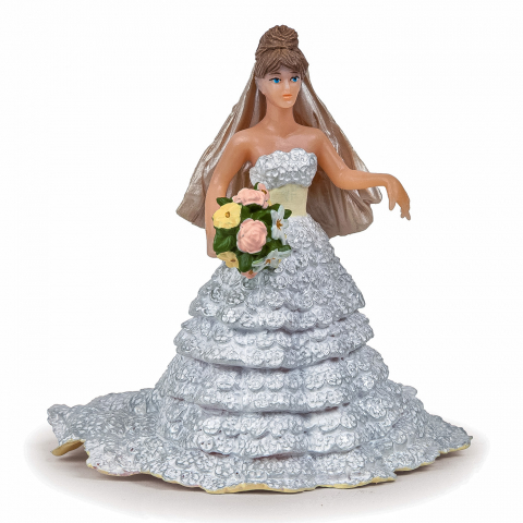 Jucarii 3-5 ani - Papo Figurina Mireasa Cu Rochie Din Dantela