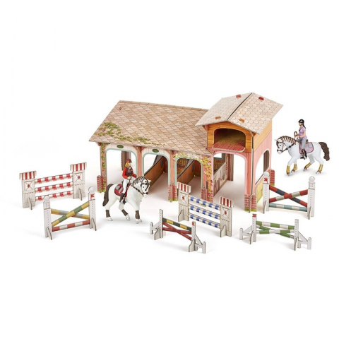 Játékok 3-5 éveseknek - Papo Figurina Set Poney Club-Boxa Carton+4 Figurine