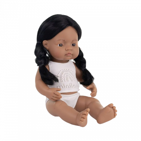 Oktató játékok - Miniland-Papusa 38 cm, fetita nativ americana, cu corp parfumat