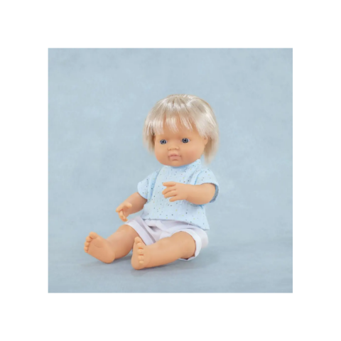 Papusa-baiat-caucazian-blond-38-cm-cu-tricoul-bleu,-corp-parfumat,-colectia-My-Friends-and-Me-Miniland [1]