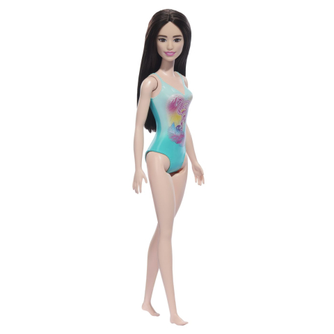 Papusa Barbie Bruneta Cu Costum De Baie Albastru [2]