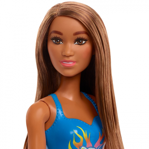 Papusa Barbie Satena Cu Costum De Baie Albastru [3]
