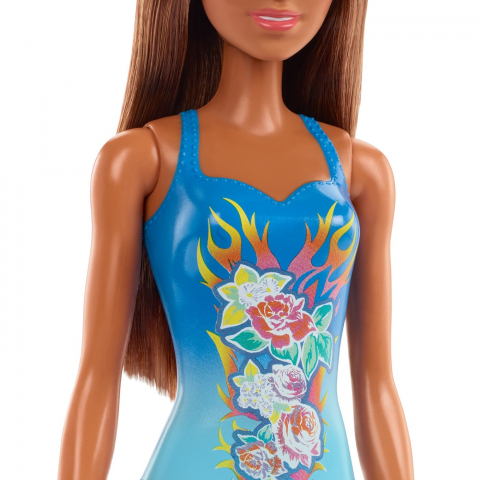 Papusa Barbie Satena Cu Costum De Baie Albastru [4]