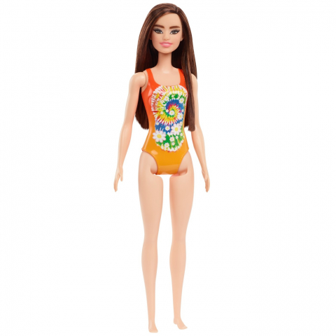 Papusa Barbie Satena Cu Costum De Baie Portocaliu [1]