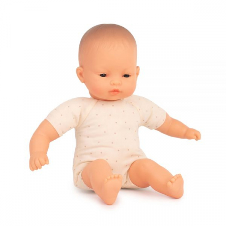 Miniland-Papusa bebelus asiatic 32 cm in cutie, cu corp moale [1]