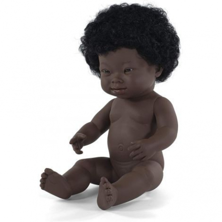 Cadouri botez - Miniland-Papusa-educationala-38-cm-Fetita-Africana-cu-Sindrom-Down