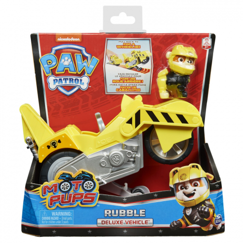 Jucarii 3-5 ani - Patrula Catelusilor Moto Pups Rubble Si Motocicleta Deluxe