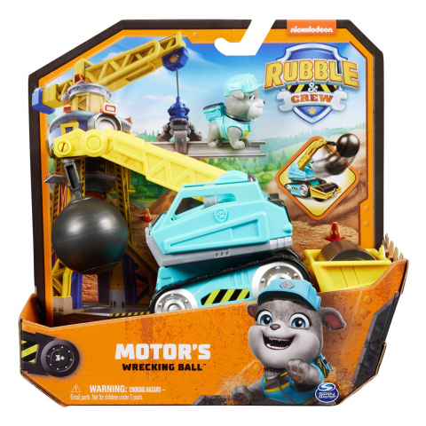 Játékok 3-5 éveseknek - Patrula Catelusilor Rubble And Crew Motor Si Tractorul Cu Bila De Demolare
