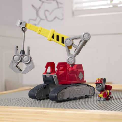 Patrula Catelusilor Rubble Si Echipa Set Vehicul Excavator Si Figurina Charger [1]
