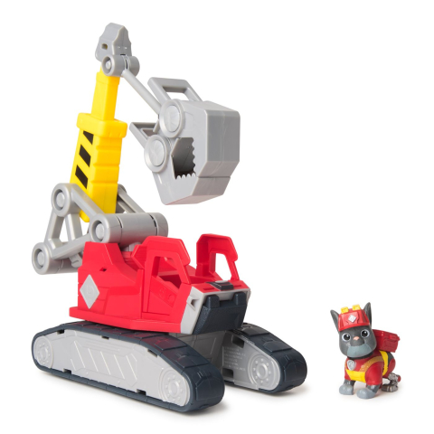 Patrula Catelusilor Rubble Si Echipa Set Vehicul Excavator Si Figurina Charger [2]