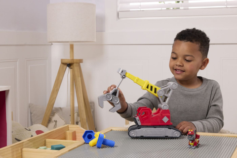 Patrula Catelusilor Rubble Si Echipa Set Vehicul Excavator Si Figurina Charger [3]