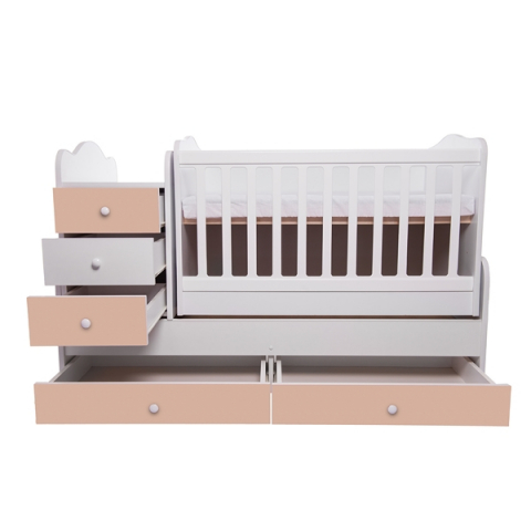 Vessanti-Patut transformabil VESSANTI Touring - Alb cu Cappucino [1]