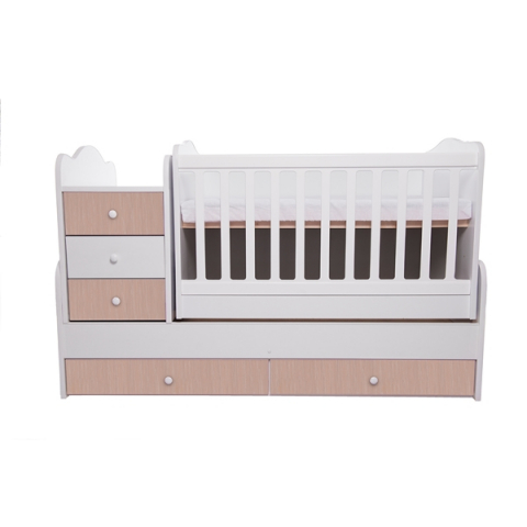 Vessanti-Patut transformabil VESSANTI Touring - Alb cu Natur [4]