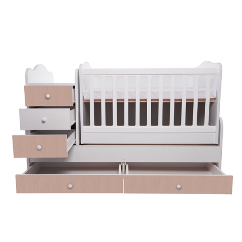 Vessanti-Patut transformabil VESSANTI Touring - Alb cu Natur [3]