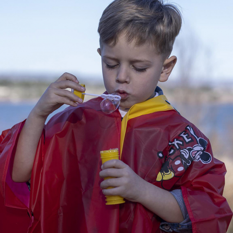 Pelerina de ploaie tip poncho, Mickey Mouse, Rosu, 5 - 6 ani [2]