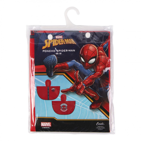 Cerda-Pelerina de ploaie tip poncho, Spiderman, Rosu, 3 - 4 ani [2]