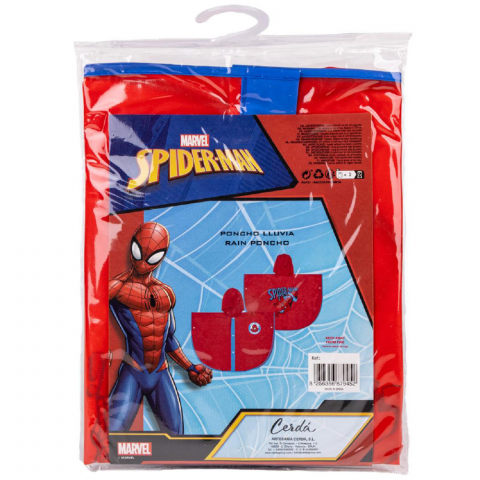 Pelerina de ploaie tip poncho, Spiderman, Rosu, 5 - 6 ani [3]