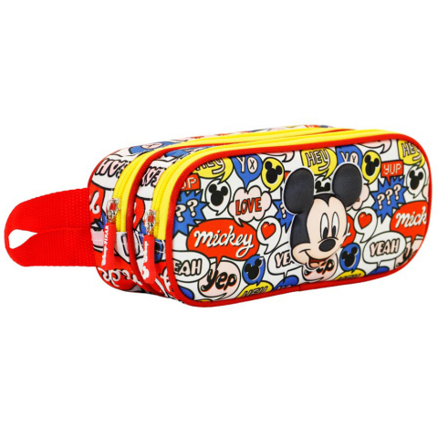 Jucarii 3-5 ani - Karactermania-Penar 3D Mickey Mouse Yeah cu 2 compartimente, 22x9.5x8 cm