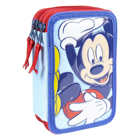 Játékok 3-5 éveseknek - Penar echipat Mickey Mouse cu 3 compartimente, 43 piese