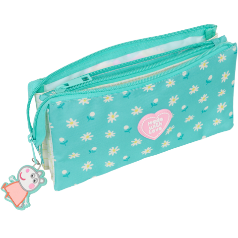 Safta-Penar Peppa Pig Pretty Flowers cu 3 compartimente, 22x12x3 cm [1]