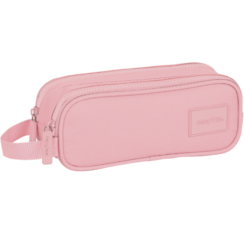 Oktató játékok - Penar Safta Basic Pink cu 2 compartimente, 21x8x6 cm