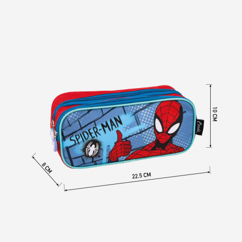 Penar Spiderman cu 2 compartimente, 22x8x10 cm [2]