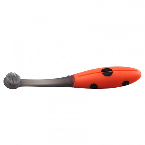 Mombella-Periuta de dinti din silicon pentru antrenament, 6 luni+, Mombella, Buburuza [5]