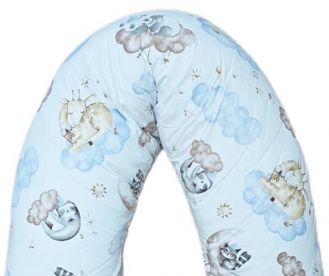 Perna pentru gravida, Fibre din silicon, 180 cm, Appekids - Clouds [1]