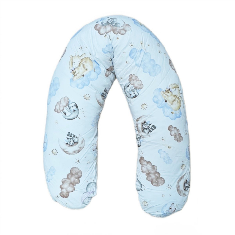 Játékok 0-12 hónaposoknak - Perna pentru gravida, Fibre din silicon, 180 cm, Appekids - Clouds