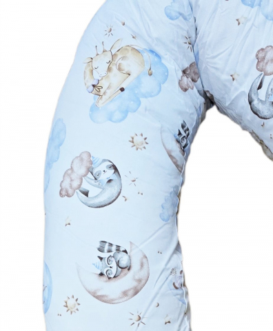 Perna pentru gravida, Fibre din silicon, 180 cm, Appekids - Clouds [3]