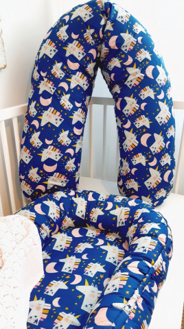 APPEKIDS-Perna pentru gravida, Fibre din silicon, 180 cm, Appekids - Navy [1]