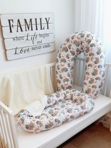 Perna pentru gravida, Fibre din silicon, 180 cm, Appekids - Pink [1]