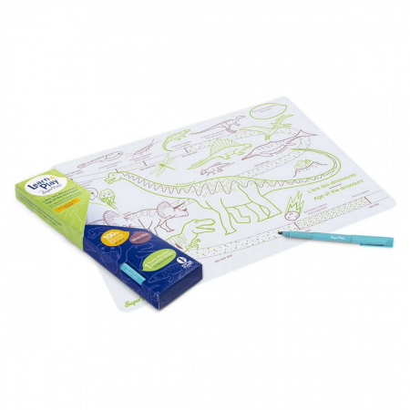 Jucarii educative - SUPERPETIT-Plansa de colorat din silicon - DINOZAURI