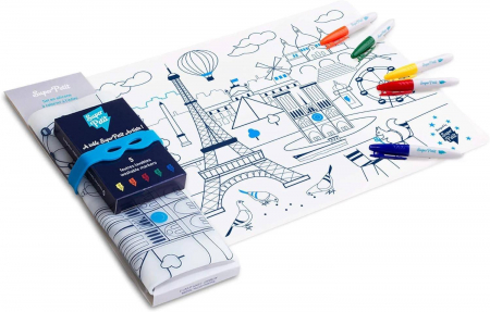 Jucarii educative - SUPERPETIT-Plansa de colorat din silicon - PARIS