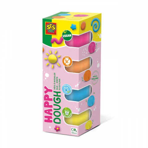 Jucarii educative - SES Creative-Plastilina Happy 4 Culori