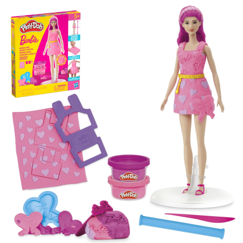Hasbro-Play Doh Barbie Set Plastelina Inimioare Si Par [1]