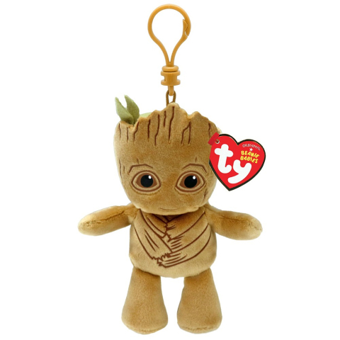 Jucarii sub 50 RON - TY-Plus Breloc Ty 8.5Cm Beanie Babies Marvel Groot