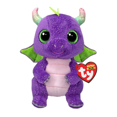 Jucarii sub 50 RON - TY-Plus Ty 15Cm Boos Dinozaurul Mov