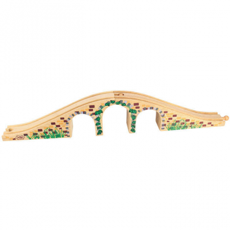 Toate jucariile - BigJigs-Pod-cu-arcade-accesoriu-traseu-sine-de-lemn