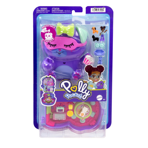 Jucarii educative - Mattel-Polly Pocket Set Gentuta Animalut Catelus In Pijama Cu Accesorii